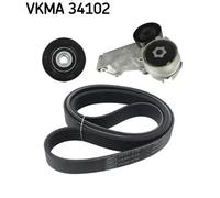 SKF Kit Cinghie Poly-V VKMA 34102 per Ford Transit Connect