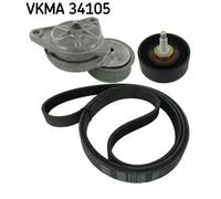 Kit cinghia trapezoidale multirighe VKMA 34105 SKF per FORD MAZDA