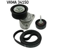 Kit cinghia trapezoidale multirighe VKMA 34150 SKF per FORD MONDEO III Turnier