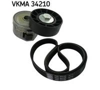 Kit cinghia trapezoidale multirighe VKMA 34210 SKF per FORD S-MAX GALAXY II