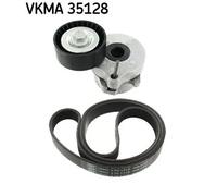 Kit cinghia trapezoidale multirighe VKMA 35128 SKF per OPEL AGILA COMBO Tour