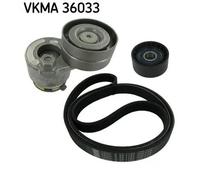 Kit cinghia trapezoidale multirighe VKMA 36033 SKF per MITSUBISHI RENAULT OPEL