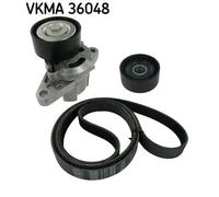 Kit cinghia trapezoidale multirighe VKMA 36048 SKF per RENAULT DACIA
