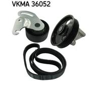 Kit cinghia trapezoidale multirighe VKMA 36052 SKF per NISSAN RENAULT DACIA