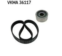 Kit cinghia trapezoidale multirighe VKMA 36117 SKF per RENAULT OPEL