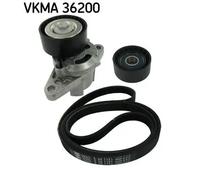 Kit cinghia trapezoidale multirighe VKMA 36200 SKF per RENAULT DACIA NISSAN
