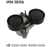 Kit cinghia trapezoidale multirighe VKMA 38306 SKF per BMW 1 3 Touring 5 3 X3 X5