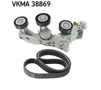 SKF Kit Cinghie Poly-V VKMA38869 | Compatibile con: MERCEDES-BENZ A-CLASS, B-CLASS Sports Tourer