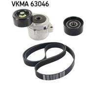 Kit cinghia trapezoidale multirighe VKMA 63046 SKF per HONDA FR-V ACCORD VIII