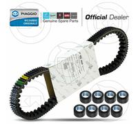 KIT CINGHIA TRASMISSIONE 8 RULLI ORIGINALE PIAGGIO BEVERLY ST 350 2016 2017 2018