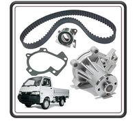 KIT CINGHIA TRASMISSIONE DISTRIBUZIONE COMPLETO DI POMPA ACQUA COMPATIBILE PER PIAGGIO PORTER 1300 16V FINO AL 2009 MOTORE DAIHATSU 48 KW.