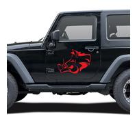 Kit cinghiale rosso carminio adesivo pellicola auto cinghiale treijagt...