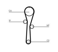 Set di cinghie di distribuzione CONTINENTAL CT1045K1