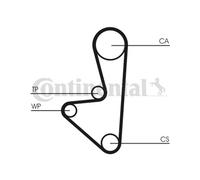 Kit cinghia distribuzione CT1067K1 CONTINENTAL CTAM per PEUGEOT CITROËN FIAT