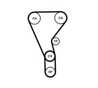 Kit cinghie dentate CONTINENTAL CT1257K2PRO per FORD