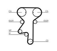 Pompa dell'acqua + kit cinghia di distribuzione CONTINENTAL CT975WP2
