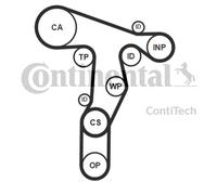 Set di cinghie di distribuzione CONTINENTAL CT1139K3PRO