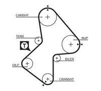 Kit cinghie dentate GATES K015486XS per RENAULT SCÉNIC