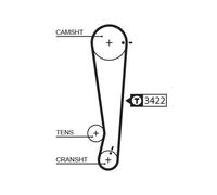 Gates Kit cinghia di distribuzione K015511XS per Hyundai i10, Atos, Kia Picanto