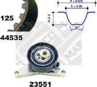 Kit cinghie dentate MAPCO 73535 per DAEWOO ESPERO 2.0 (CW4W)