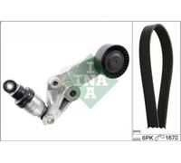 Kit cinghie poly-V INA 529 0474 10 per TOYOTA COROLLA (_E12_) 1.4 2001-2007