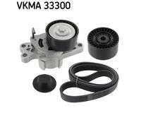 SKF Kit cinghia trapezoidale multirighe VKMA 33300 per Peugeot, Fiat, Citroën