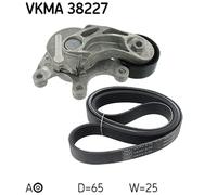SKF Kit cinghie Poly-V VKMA 38227 per BMW