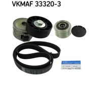 Kit Cinghie Poly-V SKF VKMAF 33320-3 per PEUGEOT 407 2.0 HDi 135