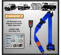 Kit Cintura Di Sicurezza Automatica A 3 Punti Singolo Vintage Warehouse 65 Blu