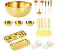 Kit ciotola facciale in acciaio inox con 26 strumenti tra cui spazzole e accessori compressi per la cura della pelle uso di routine