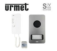 KIT CITOFONICO MONOFAMILIARE URMET 1122/601 4+1 CORNETTA MIRO PULSANTIERA MIKRA
