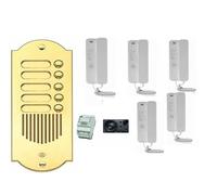 Kit citofonico ottone oro 5 famiglie Urmet e la panoramica