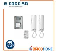 KIT CITOFONO FARFISA AUDIO BIFAMILIARE 2CKSD 2 FILI(1+1)