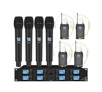 Kit Citofono Wireless Microfono wireless UHF professionale Microfono palmare a 8 canali Microfono lavalier Microfono for conferenze Stage Performance(Hand-held headset)
