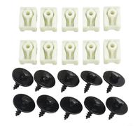 Kit Clip C e Bulloni Esagonali per BMW Paraurti Anteriore 20 Plastica | Plastic Construction, Fits per bmw Front Mudguard Liner, Includes 10 Clips And 10 Bolts, Replaces 07147311312