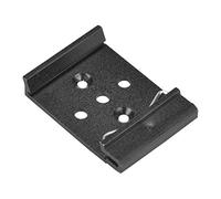 Kit clip di montaggio su guida Din da 35 mm, staffe di montaggio su guida Din in alluminio solido a scatto, morsetto fisso per montaggio relè (35mm5 fori nero opaco)