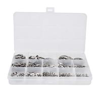 Kit clip E Assortimento di anelli di sicurezza in acciaio inossidabile 400 pezzi varie dimensioni da 1,5 mm a 15 mm per pulegge di ingranaggi di alberi di trasmissione di