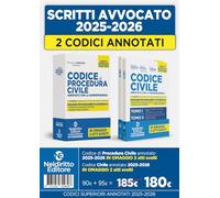 Kit codice civile e codice di procedura civile annotato con la giurisprudenza per l'esame di avvocato 2025-2026
