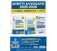 Kit codice civile e codice di procedura civile annotato con la giurisprudenza per l'esame di avvocato 2025-2026 + Atti di diritto civile 2025