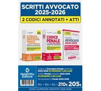 Kit codice penale e codice di procedura penale annotato con la giurisprudenza per l'esame di avvocato 2025-2026 + Atti di diritto penale 2025