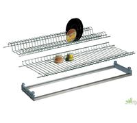 KIT COLAPIATTI SCOLAPIATTI CROMATO TELAIO REGOLABILE 30-36CM CM76 CUCINA LAVELLO