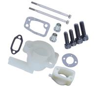 Kit collettore gomito aspirazione silenziatore bullone vite guarnizione con clip E adatto for motosega H61 268 272 503496901 501806602