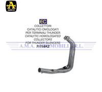 Kit collettori catal. omolog. per terminali Thunder Yamaha MT-07 2021 2022 2023