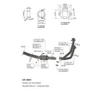 Kit Collettori Leovince per HONDA CB 750 HORNET 2023 > 2024.