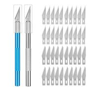 Kit coltello per incisione in metallo antiscivolo + 40/10 pezzi # Coltelli artigianali a 11 lame per utensili manuali di riparazione PCB per telefoni cellulari