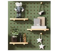 Kit combinato di pannelli forati - Pannello forato in legno, espositore da parete con bastoncini di legno per l'organizzazione del garage