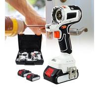 Kit combinato di utensili elettrici senza fili, set di 10 utensili con batteria e caricabatterie per lavori di bricolage, progetti, lavorazione del legno e riparazione di mobili