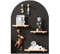 Kit combinato pannello forato, perforato in legno, espositore a parete con bastoncini di for garage(Black 1,60X120X2cm)