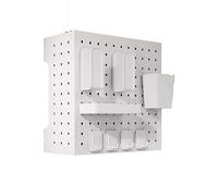 Kit Combinato Pegboard Nessuna Punzonatura Richiesta con Ripiani E Ganci per Garage Cucina Soggiorno Bagno Ufficio Mensole a Muro Pegboard (Colore : Style 7)