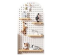 Kit combinato per pannelli forati, espositore da parete con piccoli bastoncini di legno per l'organizzazione del garage e soluzioni di archiviazione